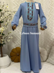 robe caftan bleu