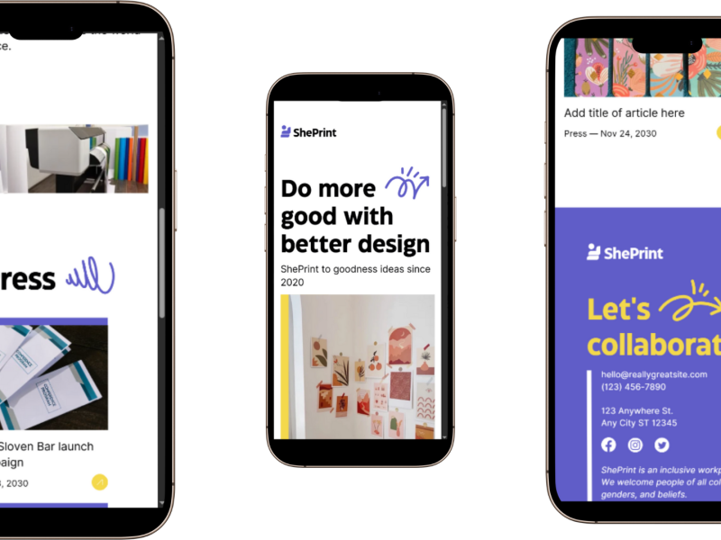 Graphiste: Identité visuelle, page d'accueil web, modèle de publication pour les réseaux sociaux.