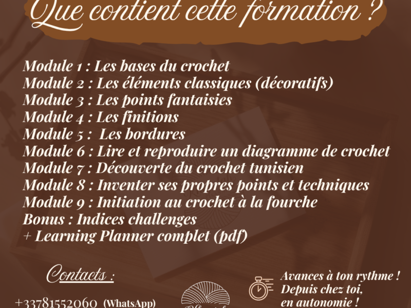 Formation Crochet en E-learning