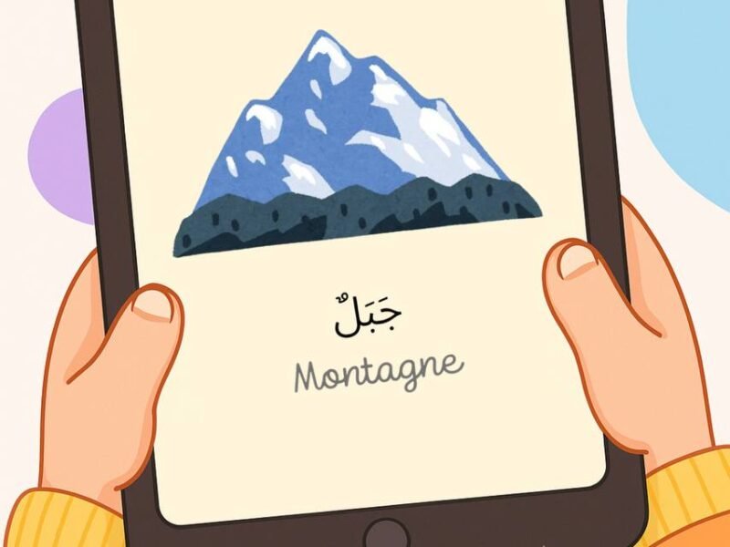 Je t’aide à initier ton enfant à l’arabe avec des mots simples, illustrés et amusants gratuitement !